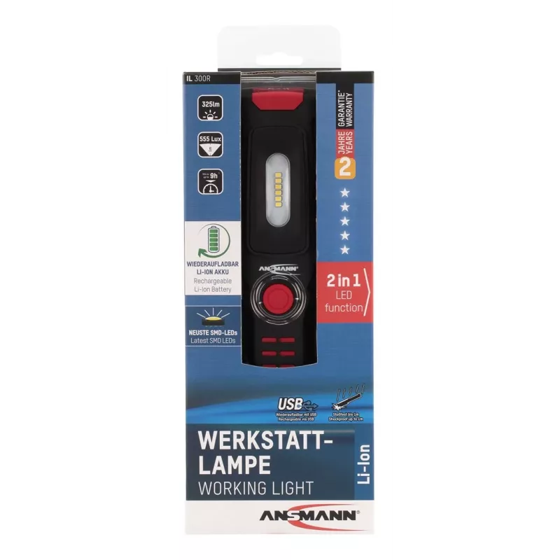 Handlamp Ansmann IL300R zwart