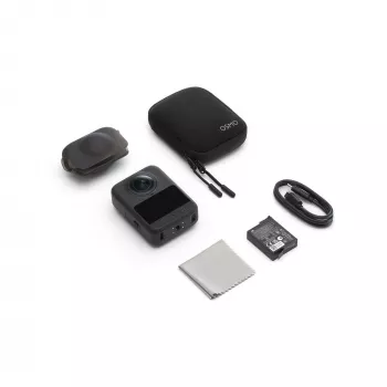 Actiecamera DJI Osmo 360 Standard Combo — 8K Ultra HD, 120 MP CMOS, 240 fps, elektronische stabilisatie, 2 inch display, MicroSD, 183 g, zwart