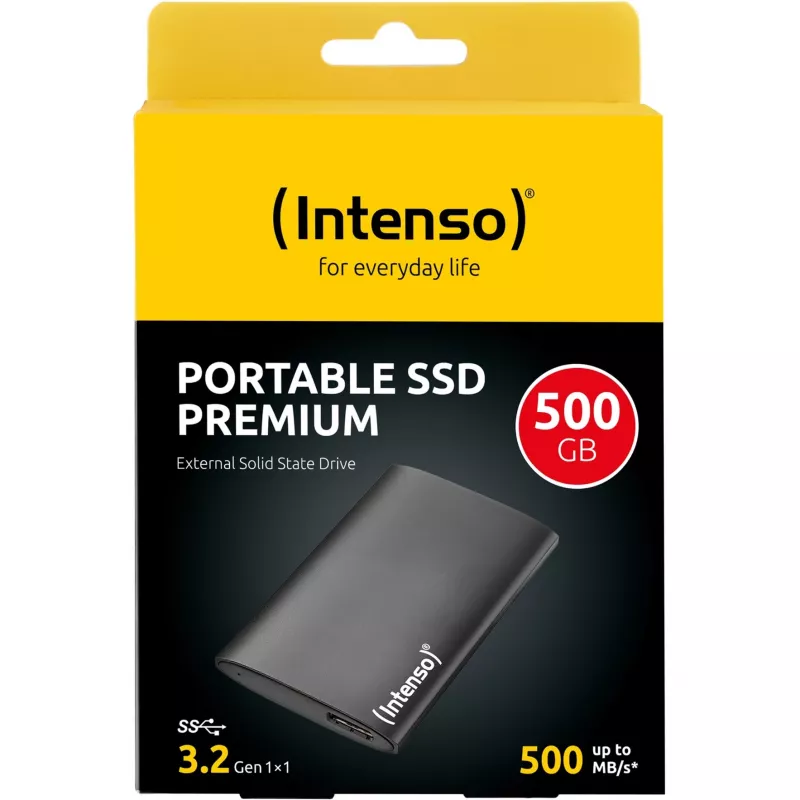 Externe SSD Premium 500 GB (zwart, USB-A 3.2 Gen 1 (5 Gbit/s))