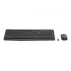 Logitech MK235 draadloze toetsenbord- en muiscombinatie full-size grijs