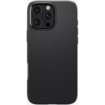 Spigen Liquid Air matte case voor iPhone 16 Pro, zwart (ACS08117)