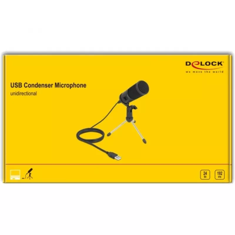 Delock - microfoon - USB - zwart (66832)