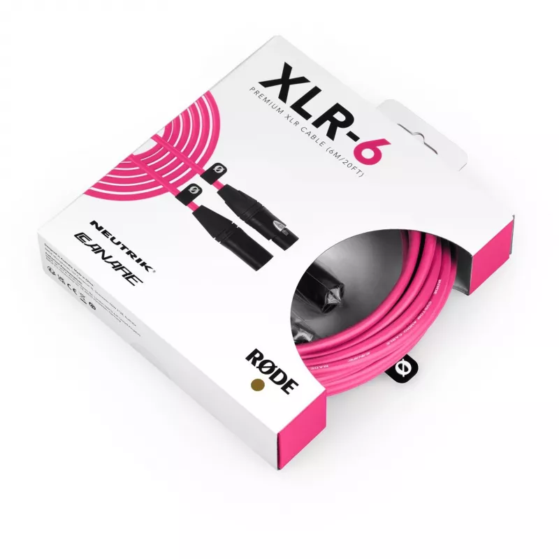 RØDE XLR-6 audiokabel 6 m roze