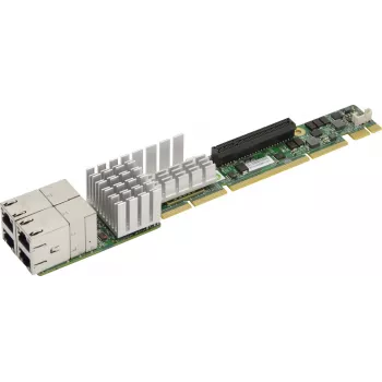 Super Micro Supermicro uitbreidingskaart AOC-UR-i4XT 1U Ultra Riser – netwerkadapter – 10Gb Ethernet x 4 – voor SuperServer 1028U-TR4T+, 6018U-TR4T+ (AOC-UR-i4XT)