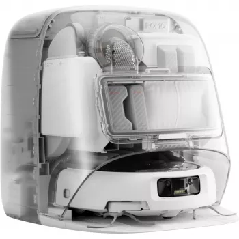 Stofzuigrobot met dweilfunctie DJI ROMO P (watertankversie) — grijs/wit, 0,26 l stof, 4 l schoon water / 3,2 l vuil water, 5000 mAh batterij