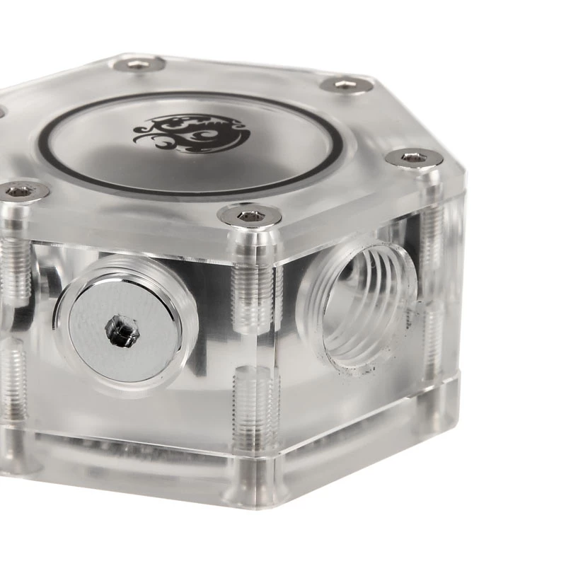 Doorstroomindicator BitsPower Hexagon Flow Indicator-RGB BP-HFI-RGB — RGB-verlichting, hexagonaal design