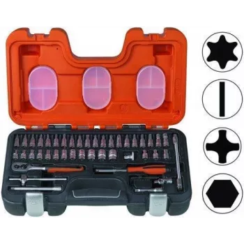 Dopsleutelset Bahco 1/4