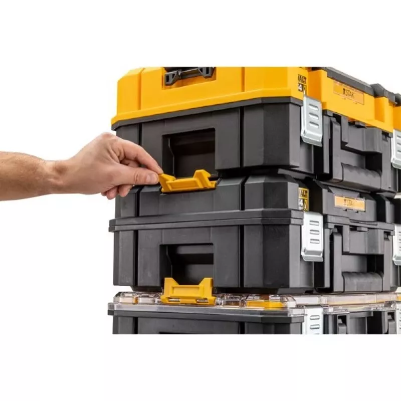 DeWalt DWST83344-1 TSTAK 2.0 gereedschapskoffer, lange handgreep, zwart/geel