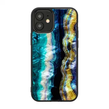 iKins hoesje voor Apple iPhone 12 mini — paars agaatpatroon