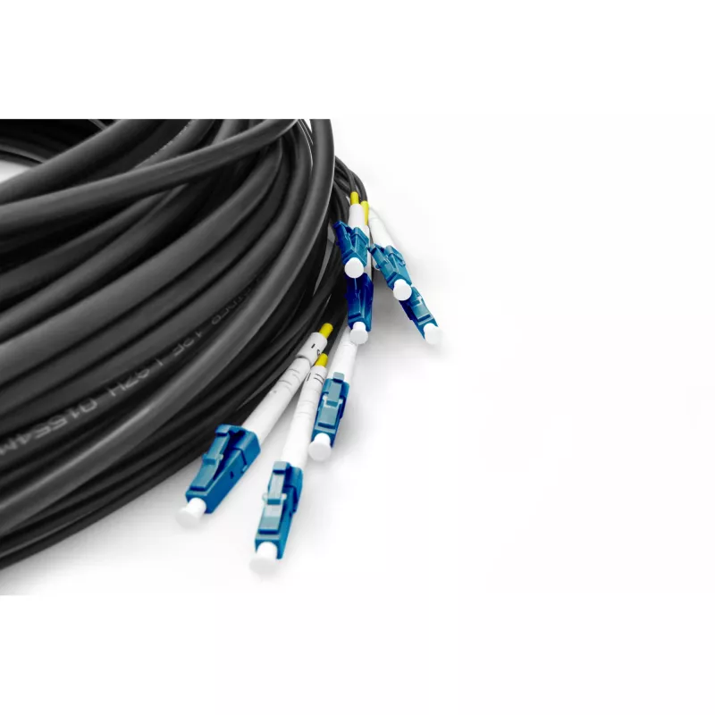 DIGITUS vooraf geassembleerde Fibre Optic Universal Breakout-kabel, singlemode OS2, 8 vezels, LC/UPC - LC/UPC