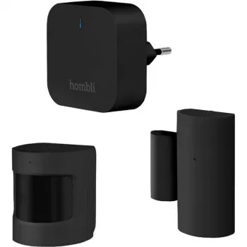 Bewegingsmelder Hombli HBSP-0100 passief-infraroodsensor (PIR) draadloos zwart, 120° detectiehoek, 8 m bereik, op batterij