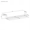 Maclean compacte kabelorganizer onder het bureau, max. belasting 5 kg, wit, MC-107 W