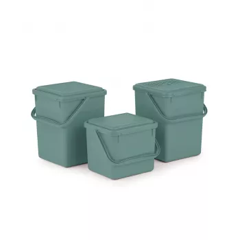 Afvalscheidingsbak rotho groen 4,5 l – compacte technopolymeer recyclingbak met ophanggat