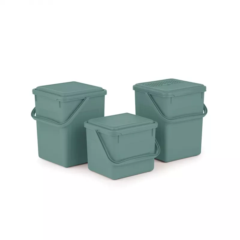 Afvalscheidingsbak rotho groen 4,5 l – compacte technopolymeer recyclingbak met ophanggat