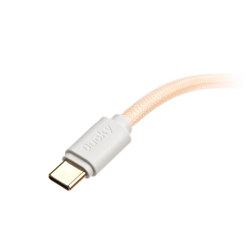 Ducky Premicord Cotton Candy spiraalkabel, USB Type-C naar Type-A - 1,8 m