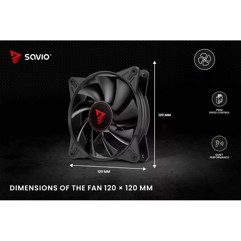 SAVIO SAVGBLADE 120mm PWM behuizingsventilator