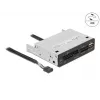 DeLOCK 91708 kaartlezer USB 2.0 intern zwart grijs CF SD MicroSD