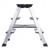 Opstapje Krause 126030 — aluminium 3 treden, 65 cm max hoogte, 6.1 kg, 500 mm breedte