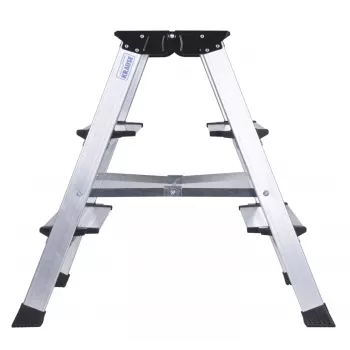 Opstapje Krause 126030 — aluminium 3 treden, 65 cm max hoogte, 6.1 kg, 500 mm breedte