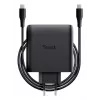 TRUST Maxo 100W 2-poorts USB-C GaN oplader — 100 W, 2× USB-C, max. 20 V, 2 m kabel, zwart