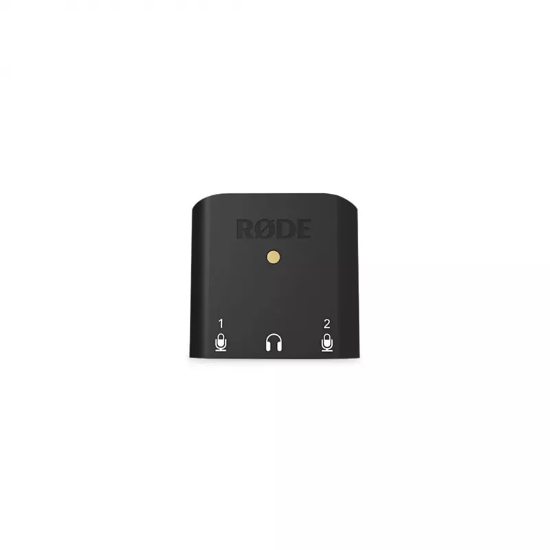 RØDE AI-Micro mobiele audio-interface, 2x 3,5 mm TRS/TRRS-ingangen, 3,5 mm hoofdtelefoonuitgang, USB-C, zwart