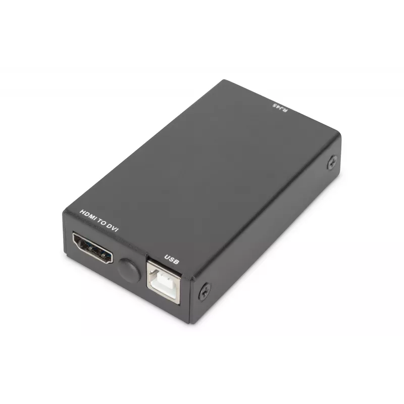 Digitus DS-51202 DVI-dongle voor modulaire KVM-consoles, RJ45 naar DVI, USB, tot 60 m, Full HD