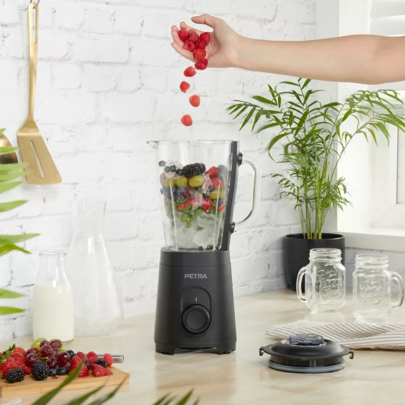 Glazen mixbeker Petra PT5531MBLKVDE zwart