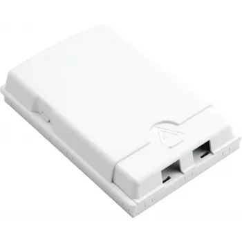 FTTH-aansluitbox helos 373381, opbouwmontage, 2 poorten, wit