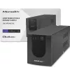 Qoltec Monolith 53775 Line-Interactive UPS, 1200 VA (1,2 kVA) / 720 W, AVR, 4 AC-stopcontacten, zwart