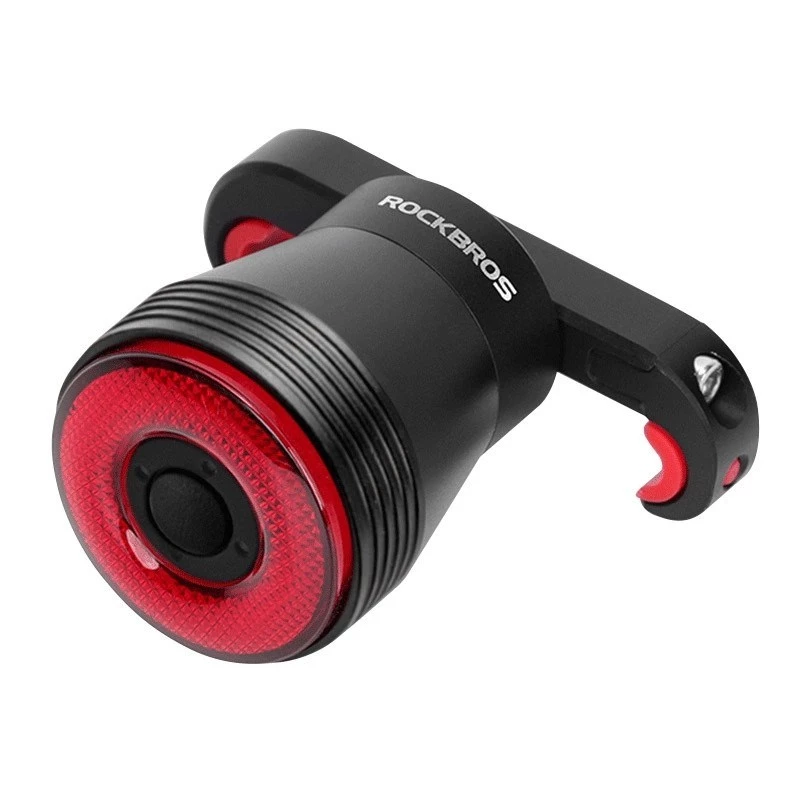 Rockbros Q5 zwart achterlicht voor fietsen met intelligent STOP-systeem