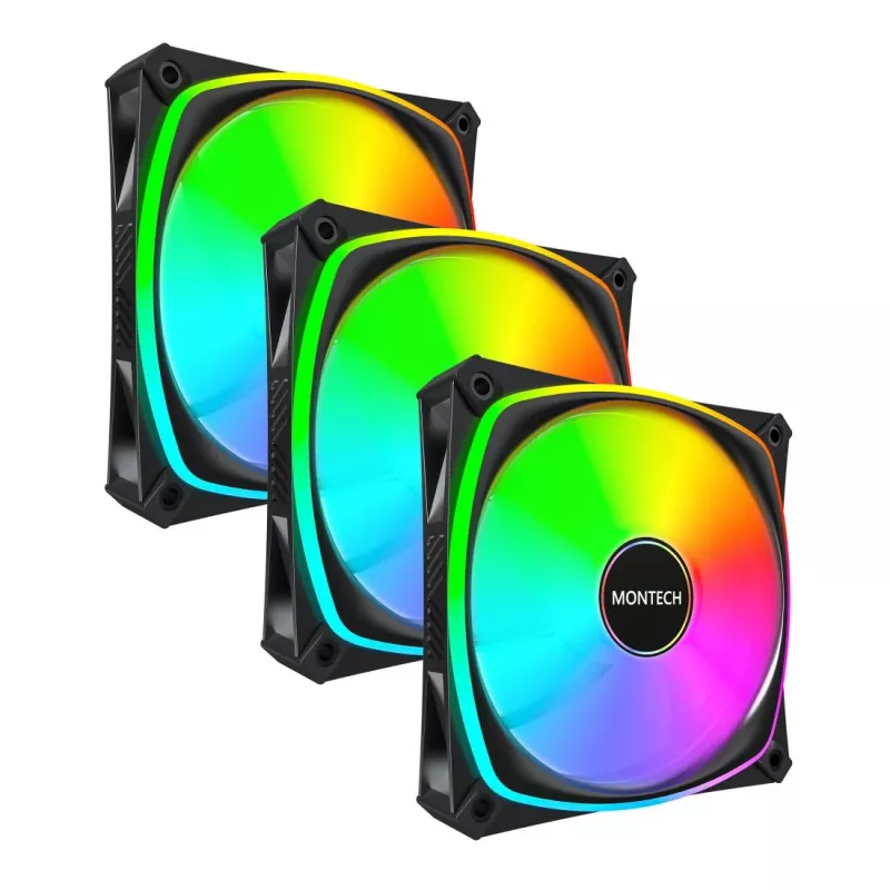 MONTECH AX120 PRO zwart 120mm ARGB 3-pack