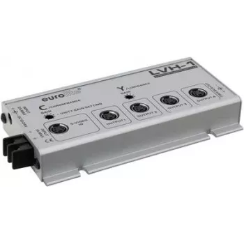 S-video-verdeelversterker EUROLITE LVH-1 (1 ingang, 4 uitgangen)