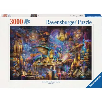 Puzzel Ravensburger 3000 stukjes — Drachenbibliothek, 3000 stukjes, merk Ravensburger