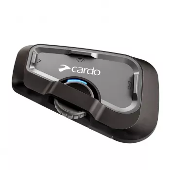 Motorintercom Cardo FRC4X003 — 4 kanalen, bereik 1200 m, spreektijd 13 u, zwart