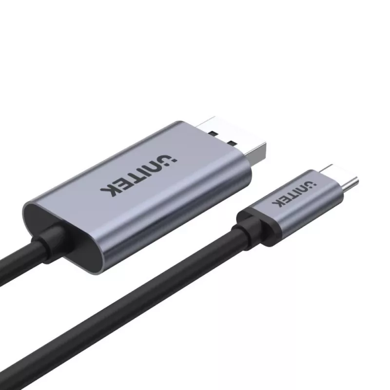 UNITEK V1409A kabeladapter USB-C DisplayPort zwart, grijs