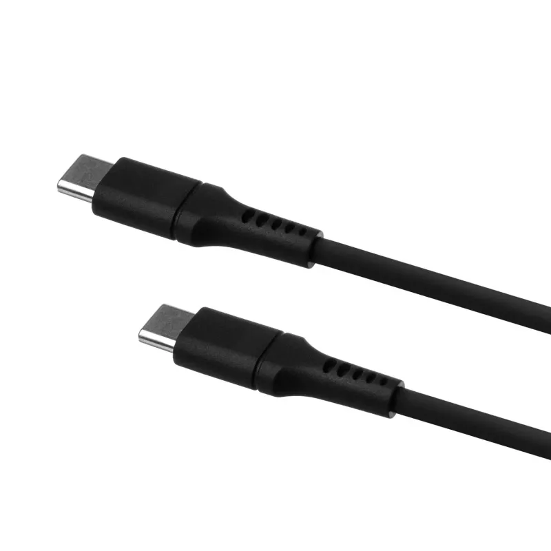 FIXED Liquid Silicone kabel USB-C/USB-C, 0,5m, 60W, zwart | Fixed