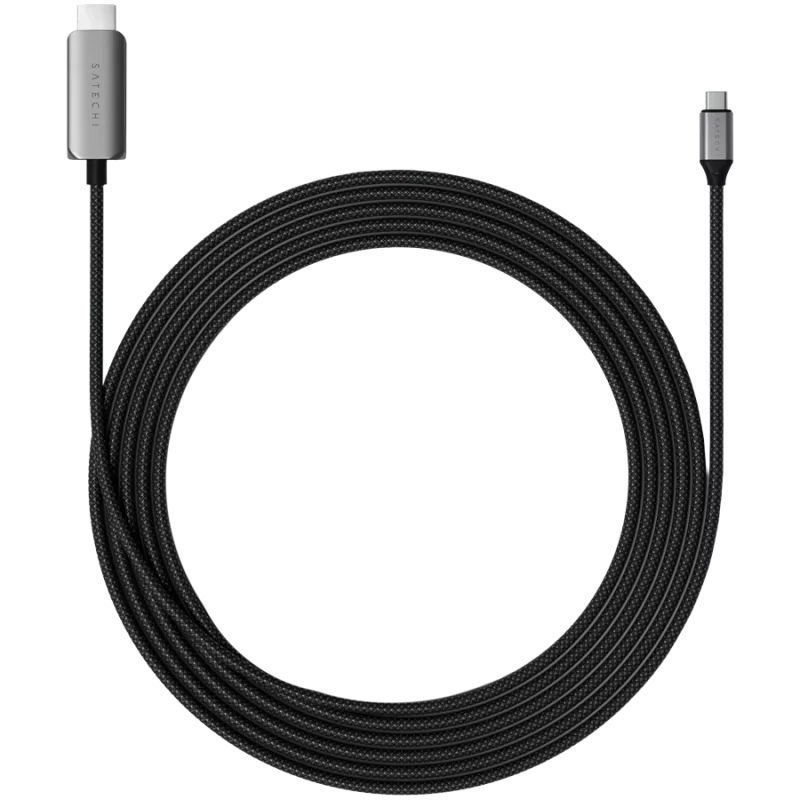 Satechi USB-C-naar-HDMI-2.1-8K-kabel, lengte: 1,96 m met HDMI-2.1- en USB-C-aansluiting