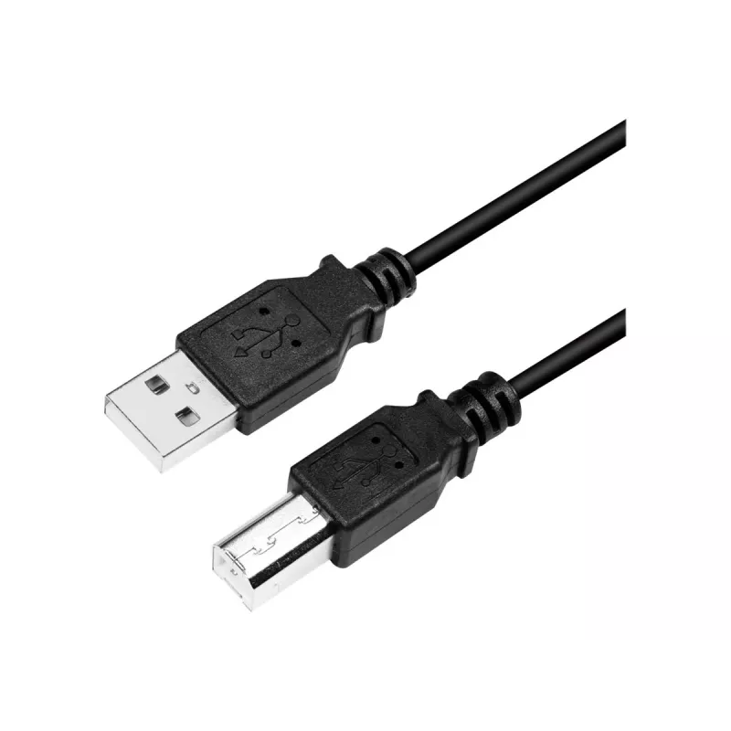 USB-kabel LogiLink CU0007B USB 2.0 2 m USB A USB B zwart