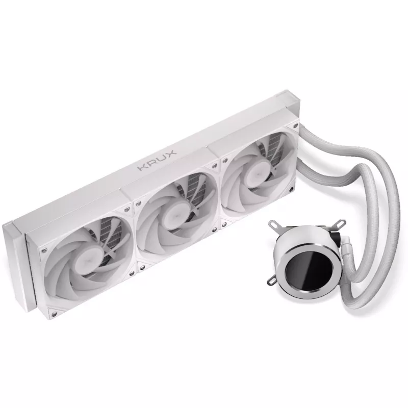 KRUX HydroGlance 360 ARGB AIO-waterkoeling met LCD, 360 mm, wit