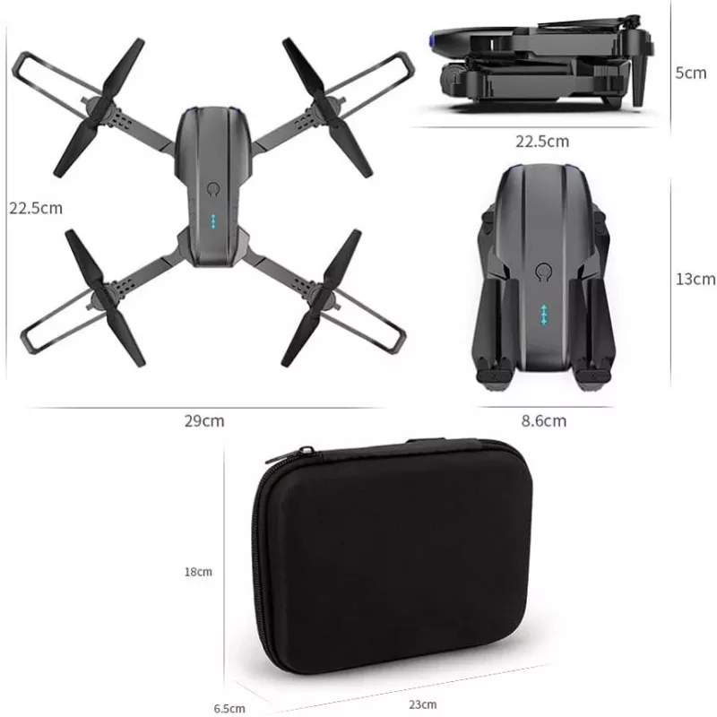 E99 Pro drone | drone + 3 accu's + draagtas set | 1800mAh
