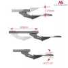 Maclean MC-757 toetsenbordlade onder het bureau, staal, max. 2 kg, zwart