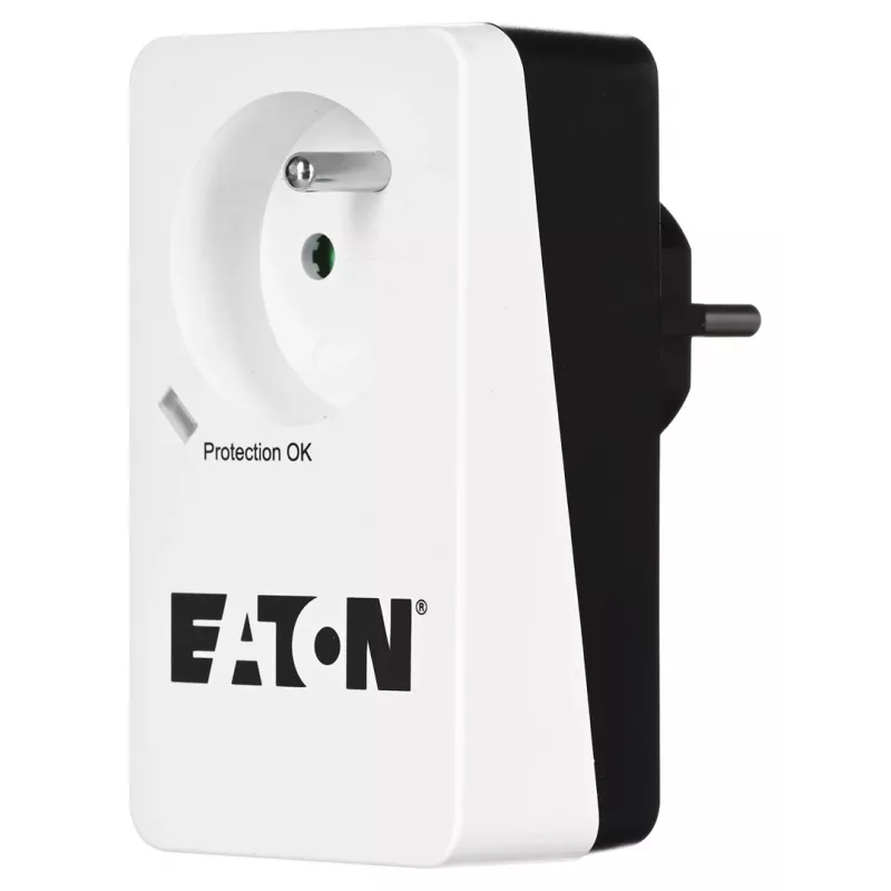 Overspanningsbeveiligingsbox Eaton Protection Box 1 FR — 1 Type-E-stopcontact, 220–250 V, 16 A, 4000 W, zwart, compact