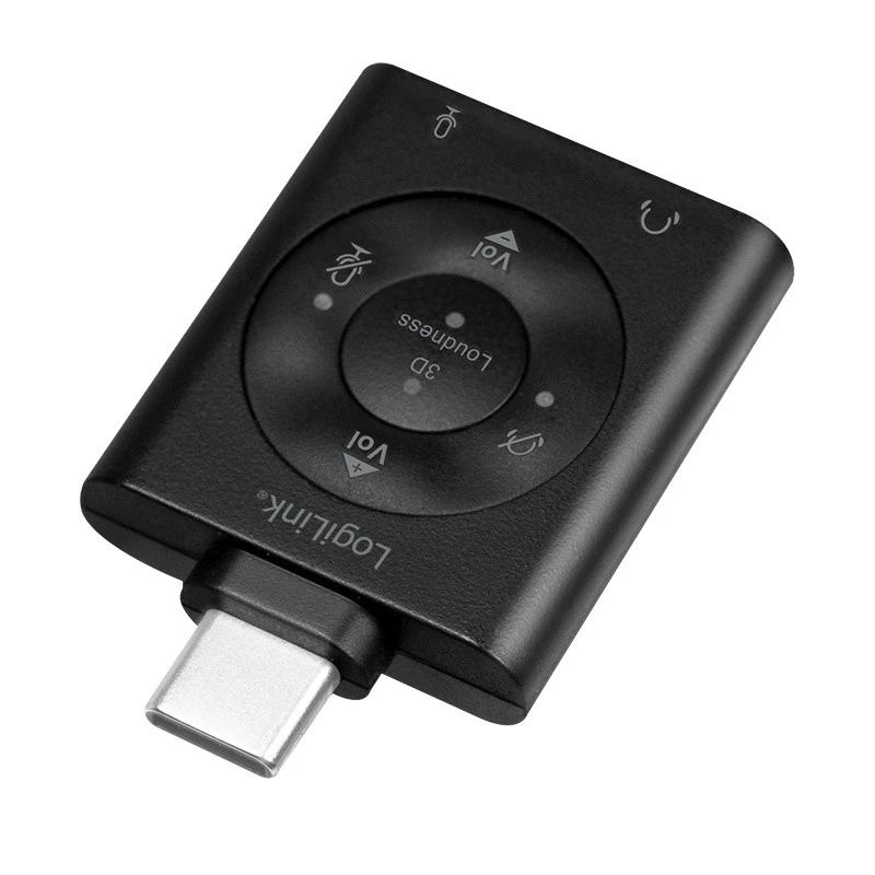 USB3.2 audio-adapter USB-C/stekker naar 2x 3,5-mm-bus 7.1