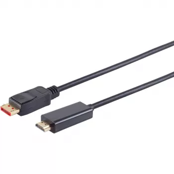 Videokabeladapter S/CONN 10-71075 10 m DisplayPort HDMI Type-A zwart