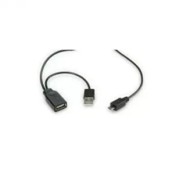 ROLINE USB 2.0 Y-kabel - 2x Type-A (ST / BU) - Micro B ST - 1m - afgeschermd - USB 2.0 Type Micro B - 1 mm (19.08.1009)