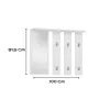 Kapstok + spiegel PARMA 100x15x.81.5 cm, wit