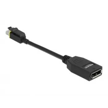 DeLOCK - DisplayPort-adapter - Mini DisplayPort (M) vergrendeld naar DisplayPort (W) - DisplayPort 1.4 - 15 cm - halogeenvrij, 8K-ondersteuning - zwart (65978)