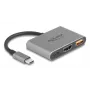 DeLOCK 61071 videokabel-adapter 0,1 m USB Type-C USB Type-C USB Type-A HDMI grijs
