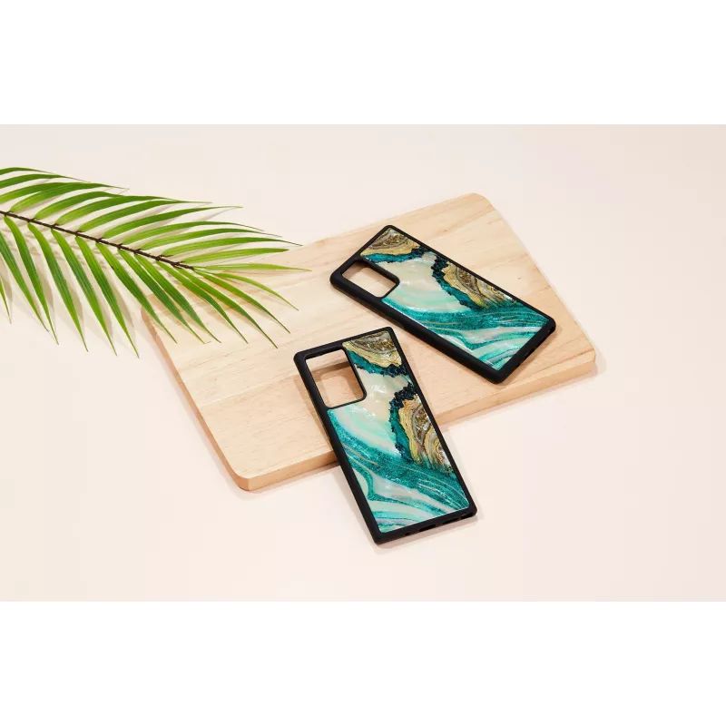 Hoesje iKins voor Samsung Galaxy Note 20 — Aqua Agate design