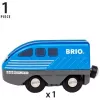 Trein BRIO World Pull Back Train zwart blauw 36019